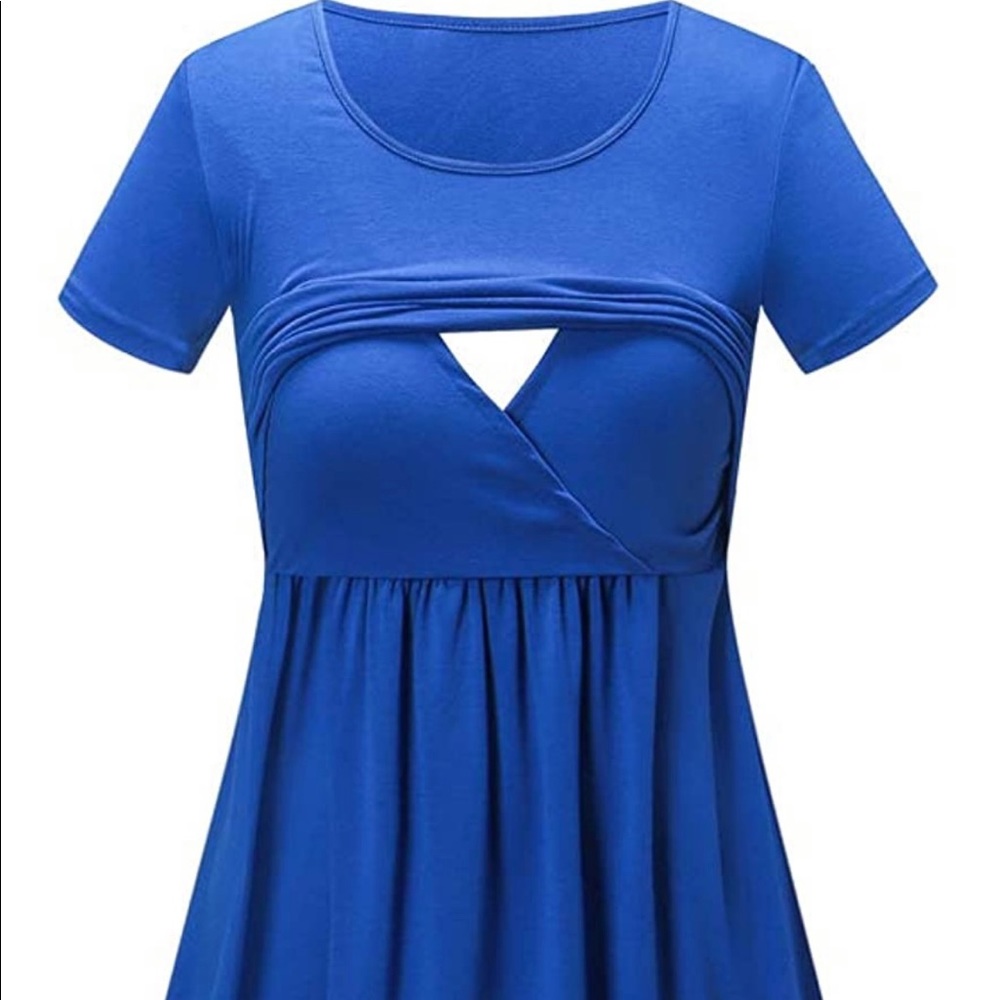Nursing Dress/Large/Blue